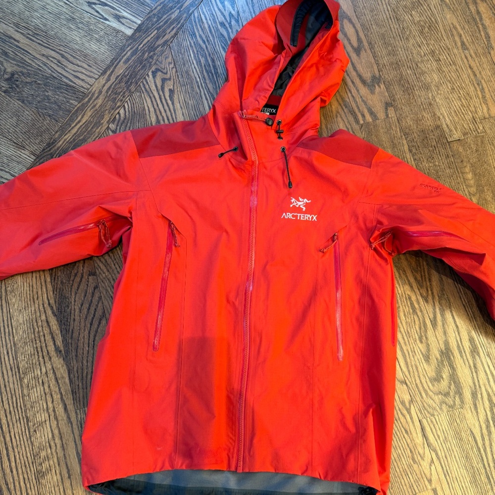 men’s arcteryx red shell